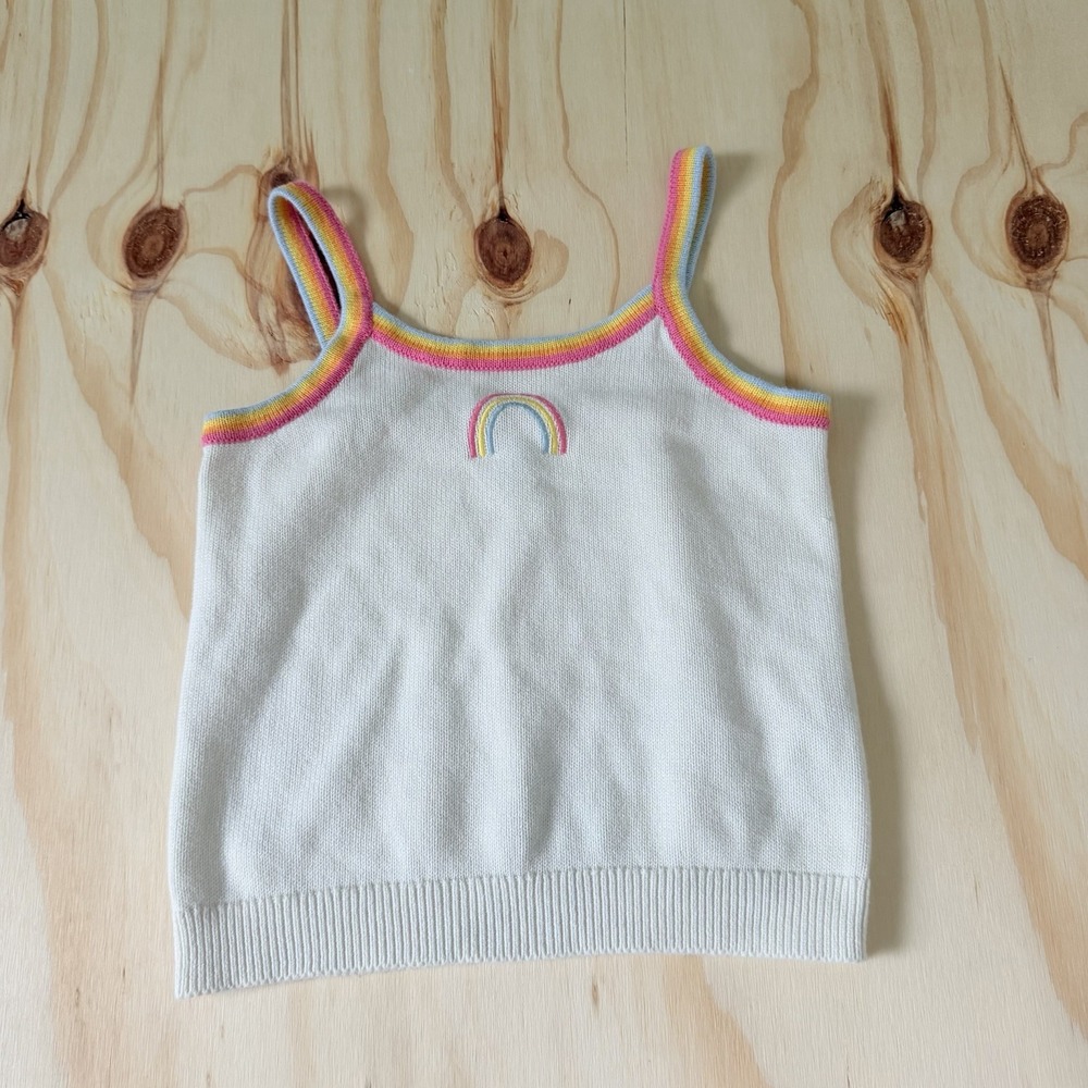 Old Navy Knitted Rainbow Shirt Girls Size Large 10-12